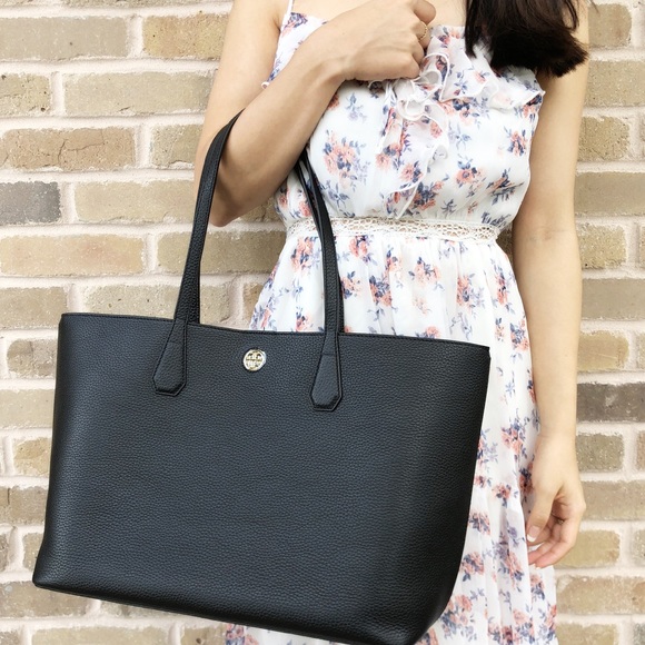 Tory Burch Perry Brody Tote Black - Picture 2 of 7